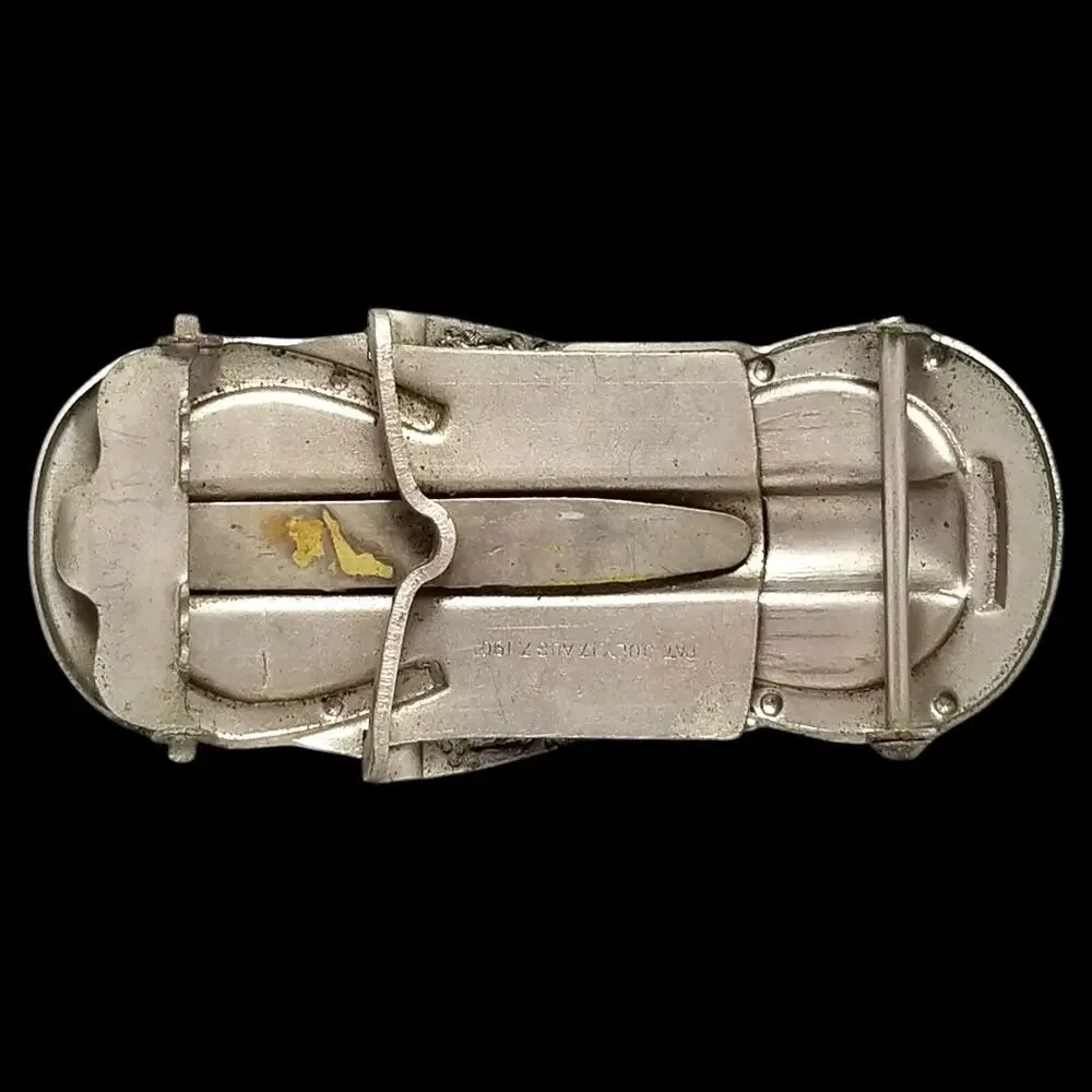 Antique Belt Buckle Small 1900s Two-Piece Horseshoe‎ Clamp Closure Western Women